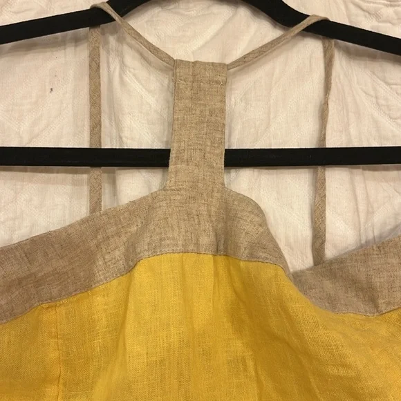 NWOT Anthropologie Linen Blend Halter Maxi